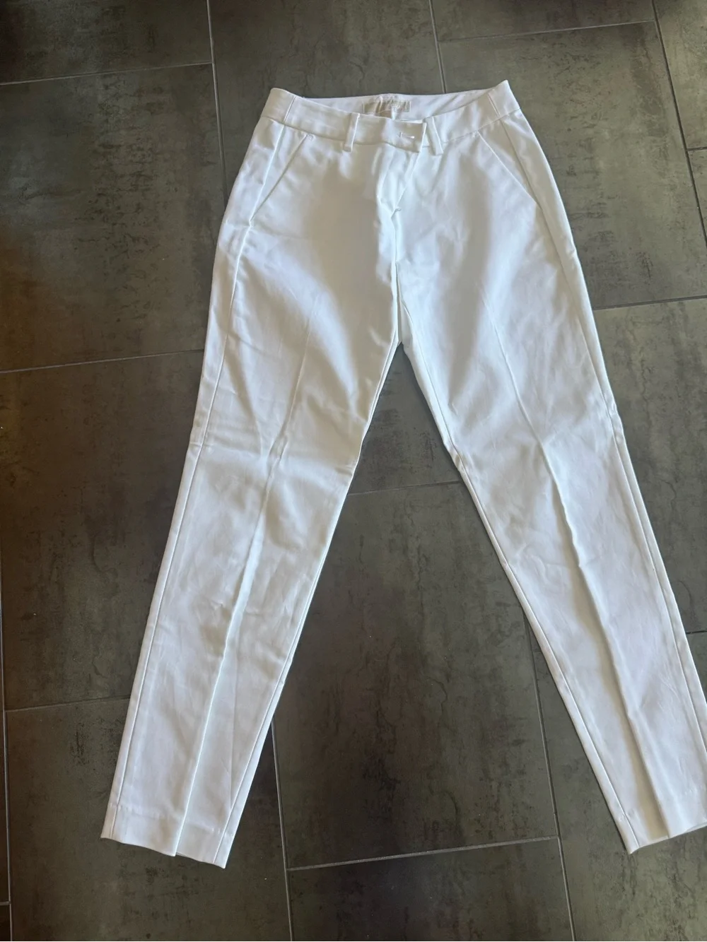 Michael Kors White Garment with Gold Logo Plaque